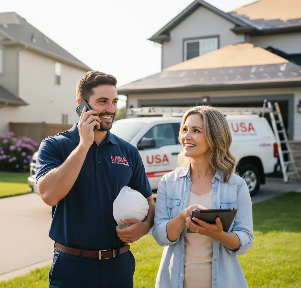USA Roof Repair Experts customer support in Aubrey